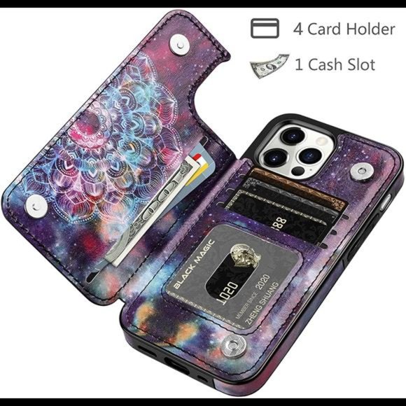 Wallet Case Compatible with iPhone 13 Pro MAX Case 5G 6.7-inch - Picture 3 of 7